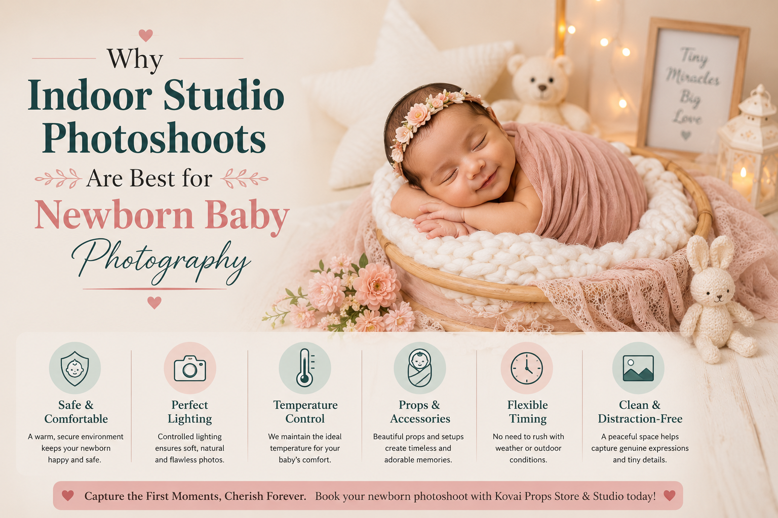 Why Indoor Studio Photoshoots Are Best for Newborn Baby Photography